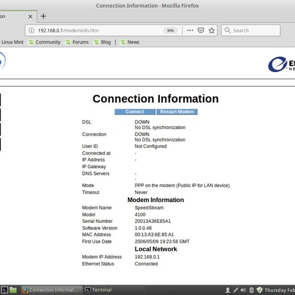 SBC / SIEMENS / Efficient Networks SpeedStream 4100 1 Port Ethernet ADSL Modem - Picture 10 of 11